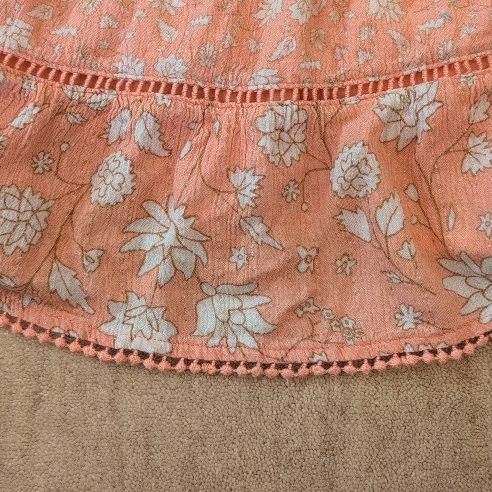 Cat & Jack 3T Peach Floral Dress - Picture 6 of 9
